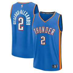 Shai Gilgeous-Alexander Oklahoma City Thunder Youth Fast Break Replica Player Jersey Icon Edition Blue - Fanatics