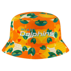 Miami Dolphins New Era Citrus Bucket Hat - Orange Hats