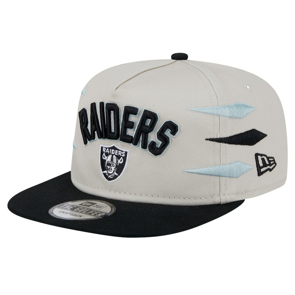 Las Vegas Raiders New Era Athletic Golfer Snapback Hat - Stone/Black Hats