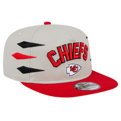 Kansas City Chiefs New Era Athletic Golfer Snapback Hat - Stone/Red Hats
