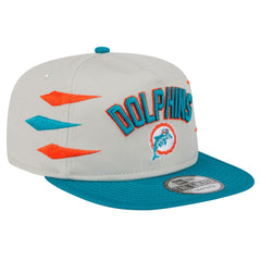 Miami Dolphins New Era Athletic Golfer Snapback Hat - Stone/Aqua Hats