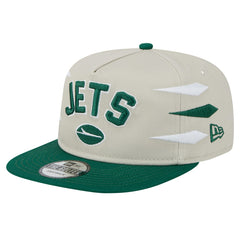 New York Jets New Era Athletic Golfer Snapback Hat - Stone/Green Hats