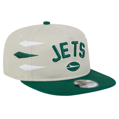 New York Jets New Era Athletic Golfer Snapback Hat - Stone/Green Hats