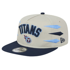 Tennessee Titans New Era Athletic Golfer Snapback Hat - Stone/Navy Hats