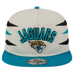 Jacksonville Jaguars New Era Athletic Golfer Snapback Hat - Stone/Teal Hats