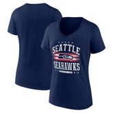 Seattle Seahawks Women's Americana Team V-Neck T-Shirt - College Navy T-shirts