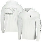 Chicago White Sox Vineyard Vines Long Sleeve Hoodie T-Shirt - White Hoodies