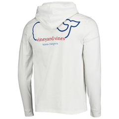 Texas Rangers Vineyard Vines Long Sleeve Hoodie T-Shirt - White Hoodies
