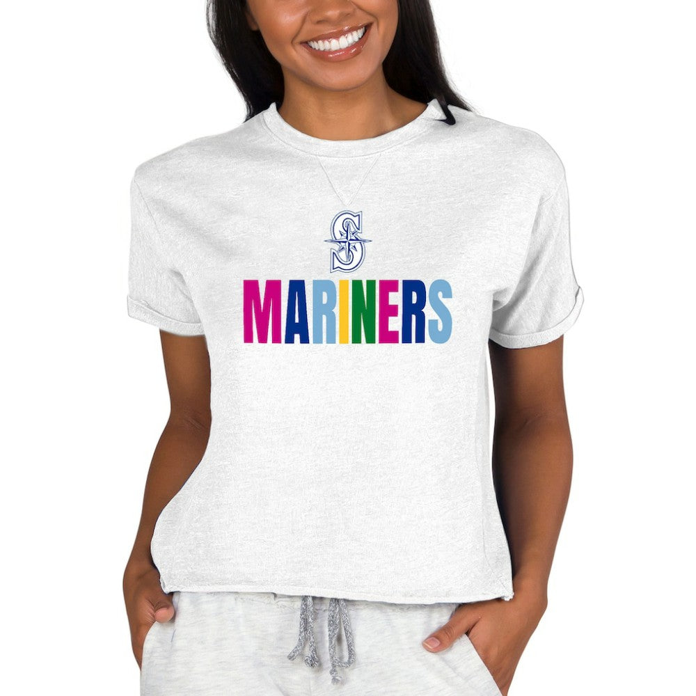 Seattle Mariners Concepts Sport Women's Mainstream Terry Sweatshirt - Oatmeal Sweatshirts