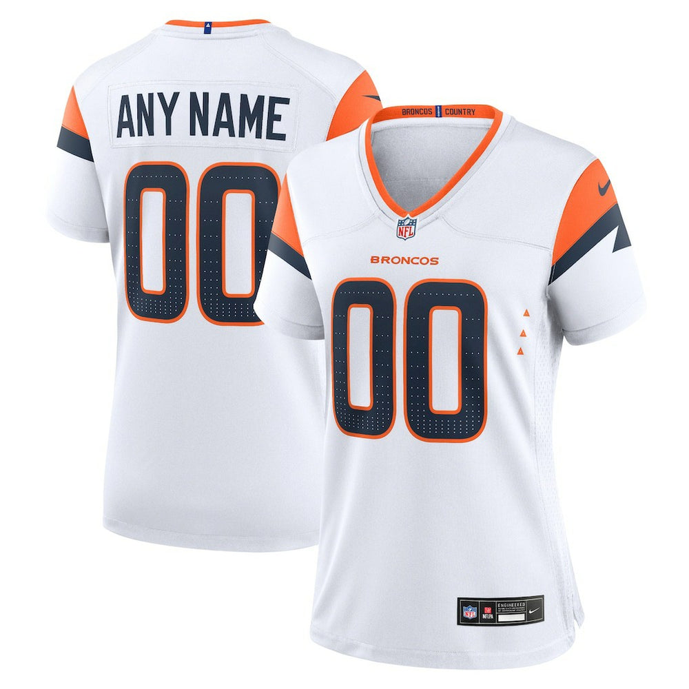 Denver Broncos Women's Mile High Collection Custom Game Jersey - White Jerseys