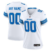 Detroit Lions Women's Custom Game Jersey - White Jerseys