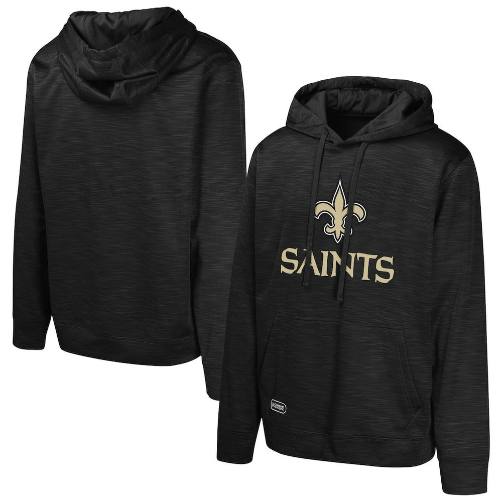 New Orleans Saints Streak Fleece Pullover Hoodie - Black Hoodies