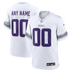 Minnesota Vikings Alternate Custom Game Jersey - White Jerseys