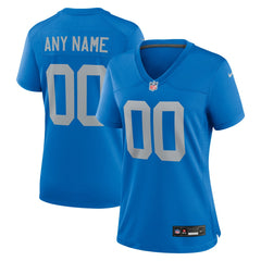 Detroit Lions Women's Alternate Custom Game Jersey - Blue Jerseys