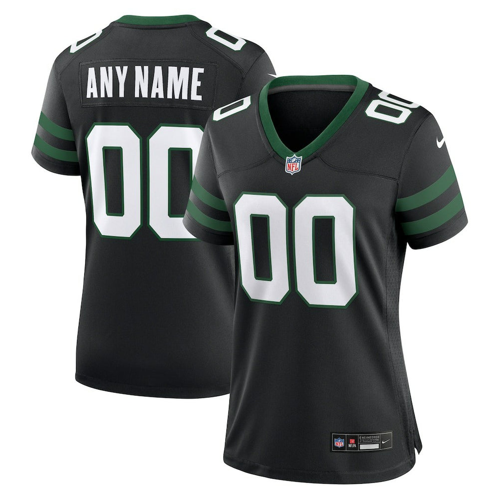 New York Jets Women's Alternate Custom Game Jersey - Legacy Black Jerseys