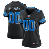 Detroit Lions Women's Alternate Custom Game Jersey - Black Jerseys