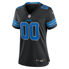 Detroit Lions Women's Alternate Custom Game Jersey - Black Jerseys
