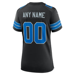Detroit Lions Women's Alternate Custom Game Jersey - Black Jerseys