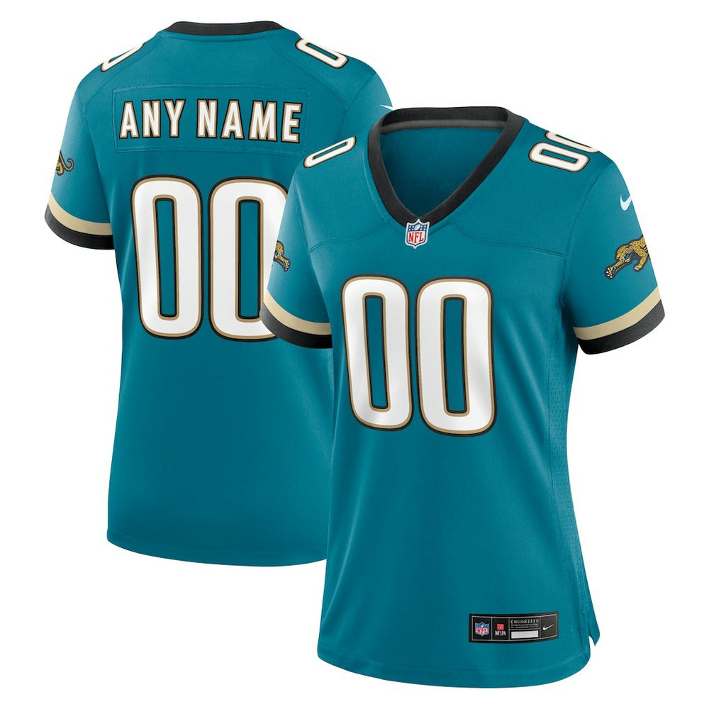Jacksonville Jaguars Women's Prowler Throwback Custom Game Jersey - Teal Jerseys