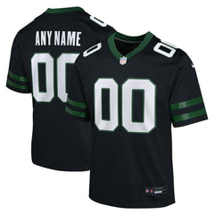 New York Jets Youth Alternate Custom Game Jersey - Black Jerseys
