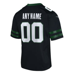 New York Jets Youth Alternate Custom Game Jersey - Black Jerseys