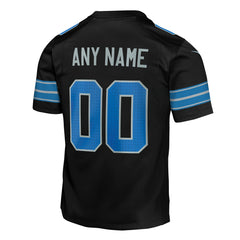 Detroit Lions Youth Alternate Custom Game Jersey - Black Jerseys