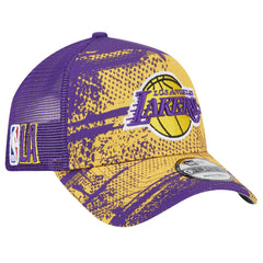 Los Angeles Lakers Tip Off A-Frame Trucker 9FORTY Adjustable Hat Purple/Gold - New Era