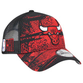Chicago Bulls Tip Off A-Frame Trucker 9FORTY Adjustable Hat Black/Red - New Era outlet