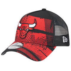 Chicago Bulls Tip Off A-Frame Trucker 9FORTY Adjustable Hat Black/Red - New Era outlet