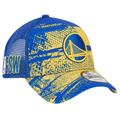 Golden State Warriors Tip Off A-Frame Trucker 9FORTY Adjustable Hat Royal/Gold - New Era