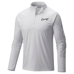 Chicago White Sox Columbia Terminal Tackle Omni-Shade Raglan Quarter-Zip Pullover Top - White Pullover