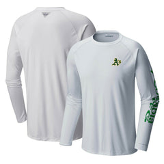 Athletics Columbia Terminal Tackle Long Sleeve T-Shirt - White T-shirts