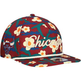 Chicago Bulls Vacation Floral Golfer Snapback Hat Crimson - New Era