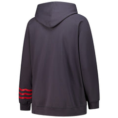 Chicago Blackhawks Fanatics Women's Plus Size Lightweight Fleece Raglan Pullover Hoodie - Charcoal | US 201302746