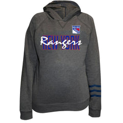 New York Rangers Fanatics Women's Plus Size Lightweight Fleece Raglan Pullover Hoodie - Charcoal | US 201302758