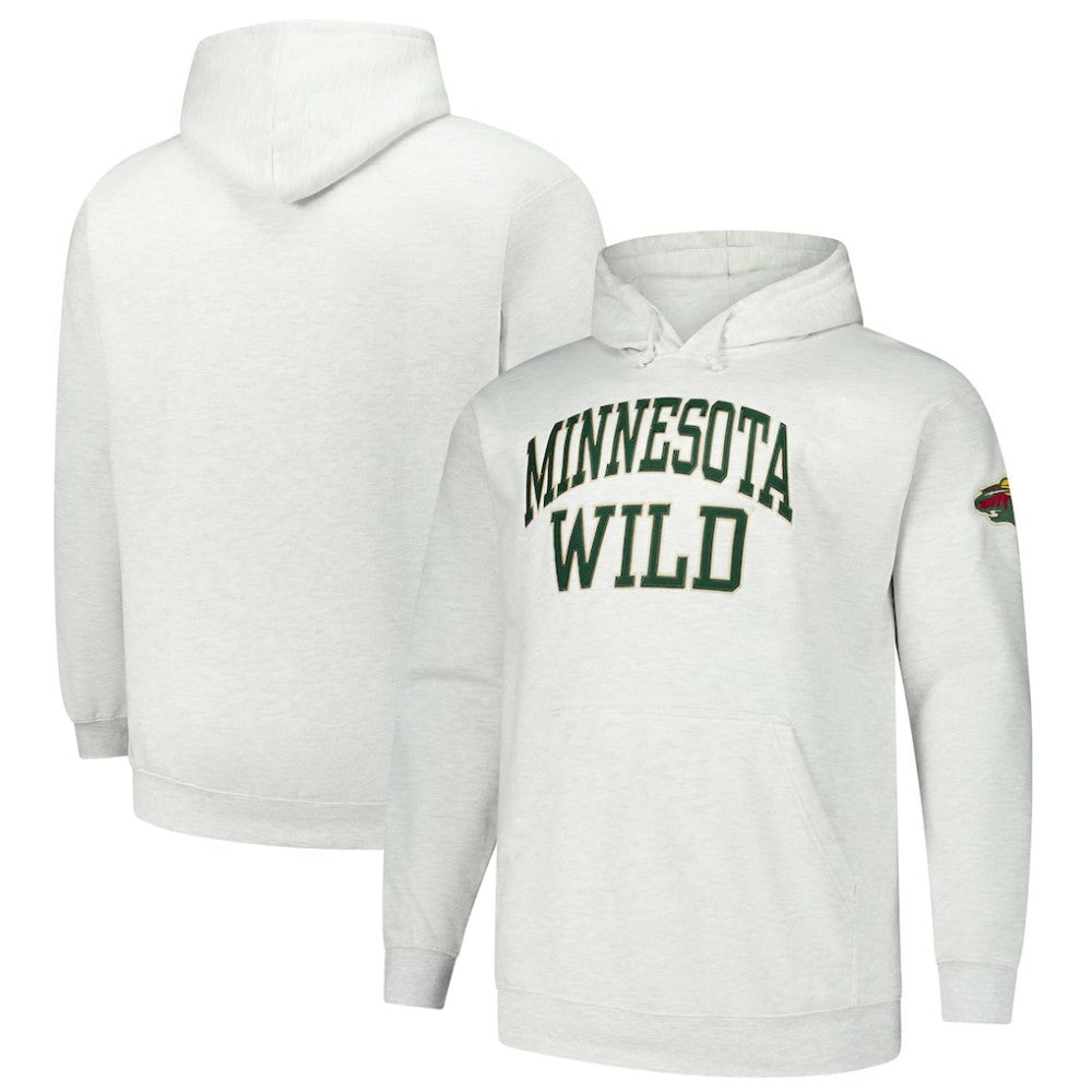 Minnesota Wild Fanatics Big & Tall Fleece Pullover Hoodie - Heather Gray | US 201302786