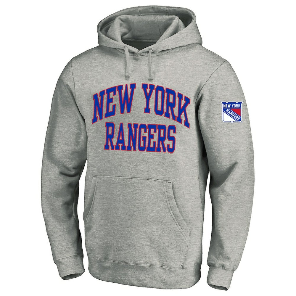 New York Rangers Fanatics Big & Tall Fleece Pullover Hoodie - Heather Gray | US 201302793