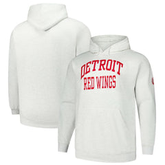 Detroit Red Wings Fanatics Big & Tall Fleece Pullover Hoodie - Heather Gray | US 201302794