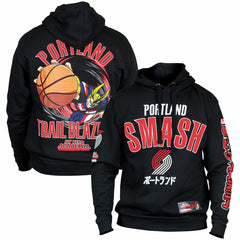 Portland Trail Blazers Hyperfly Unisex NBA x My Hero Academia All Might Smash Pullover Hoodie Black outlet