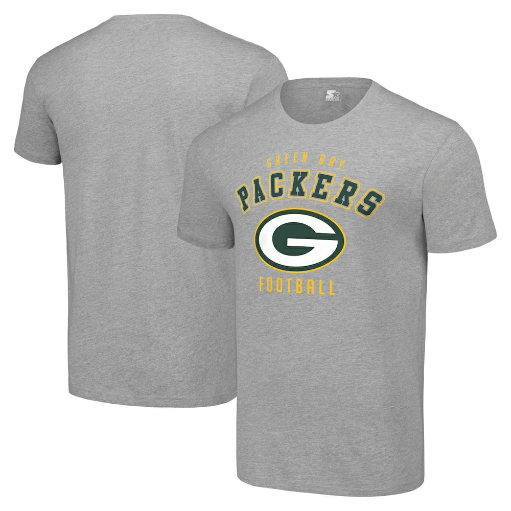 Green Bay Packers Starter Logo T-Shirt - Heather Gray T-shirts