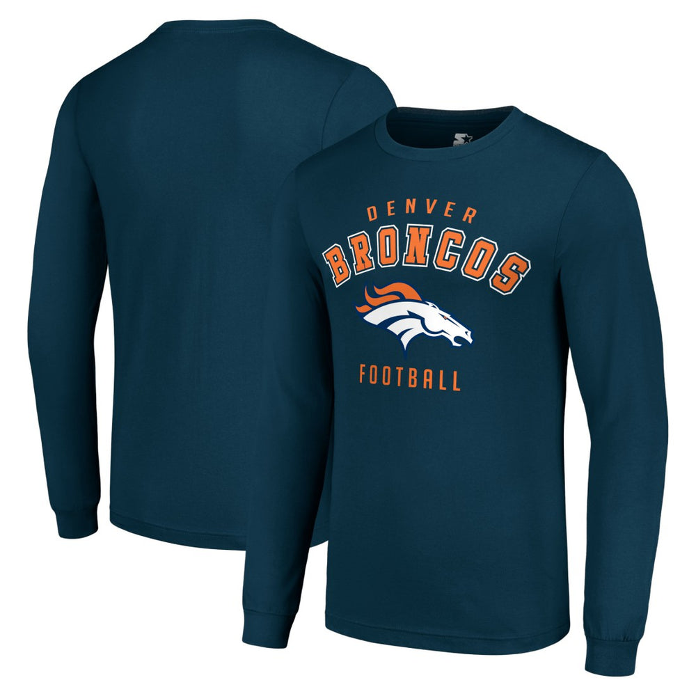 Denver Broncos Starter Long Sleeve T-Shirt - Navy T-shirts