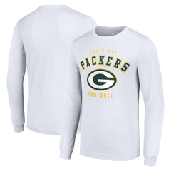 Green Bay Packers Starter Long Sleeve T-Shirt - White T-shirts