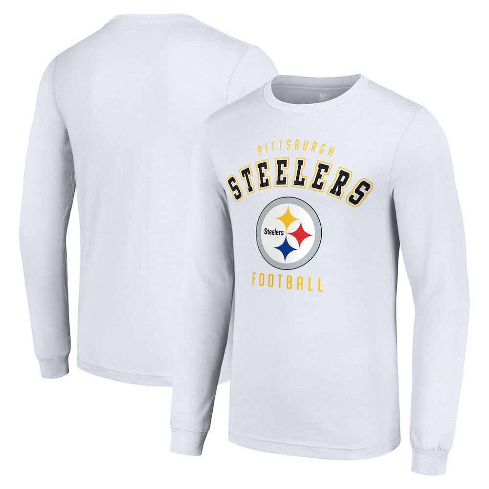 Pittsburgh Steelers Starter Long Sleeve T-Shirt - White T-shirts