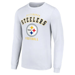Pittsburgh Steelers Starter Long Sleeve T-Shirt - White T-shirts
