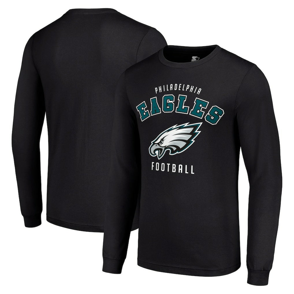 Philadelphia Eagles Starter Long Sleeve T-Shirt - Black T-shirts