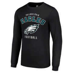 Philadelphia Eagles Starter Long Sleeve T-Shirt - Black T-shirts