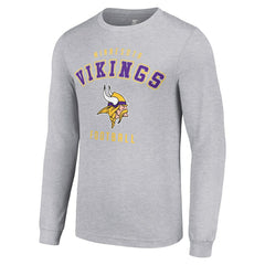 Minnesota Vikings Starter Long Sleeve T-Shirt - Heather Gray T-shirts