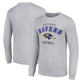 Baltimore Ravens Starter Long Sleeve T-Shirt - Heather Gray T-shirts