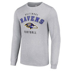 Baltimore Ravens Starter Long Sleeve T-Shirt - Heather Gray T-shirts
