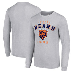 Chicago Bears Starter Long Sleeve T-Shirt - Heather Gray T-shirts